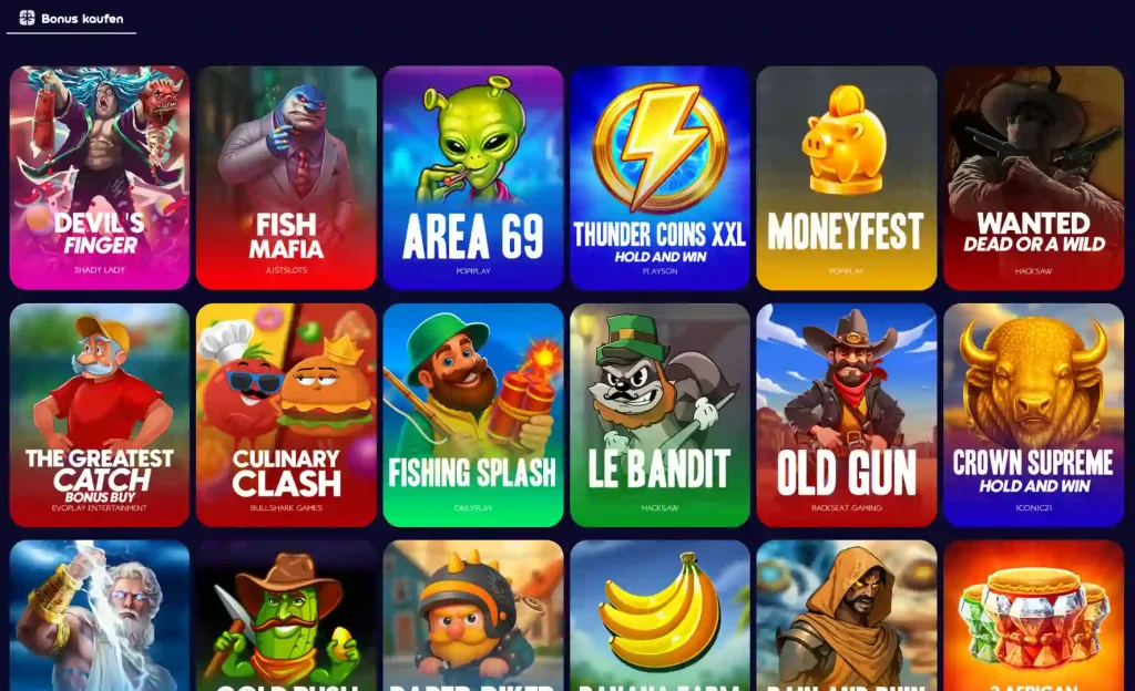Spinsino Casino Slots Auswahl mit Bonus Buy Spielen wie Wanted Dead or a Wild und Le Bandit